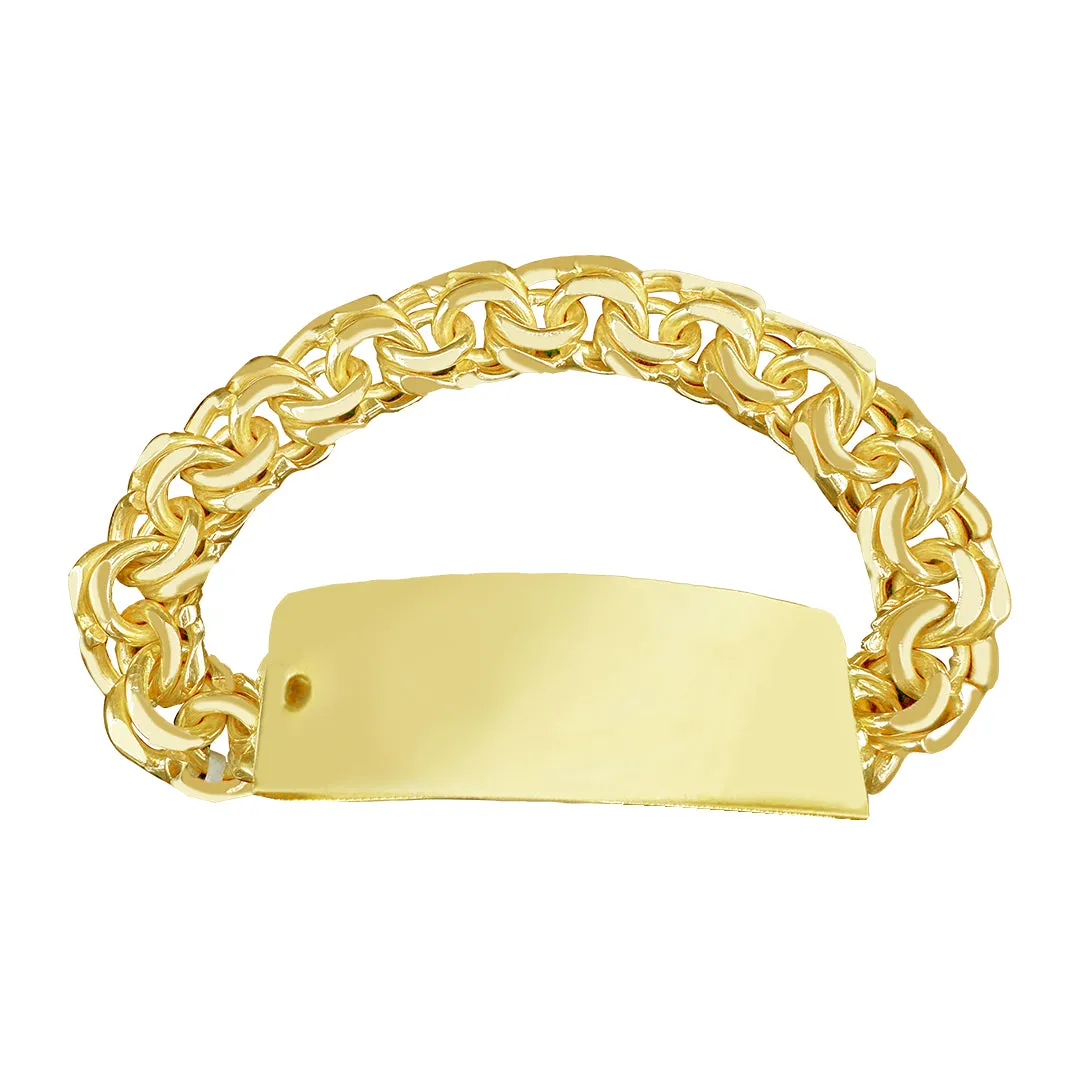 10K Yellow Gold Chino Link ID Bracelet