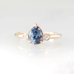 1.29ct Blue Lagoon Pear Sapphire Ring