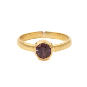 14K Gold Purple Sapphire Ring