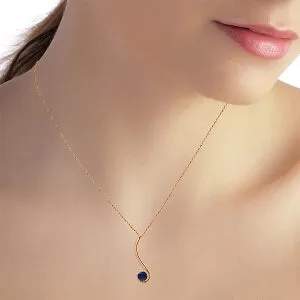 14K Solid Rose Gold Natural Sapphire Necklace Jewelry Class