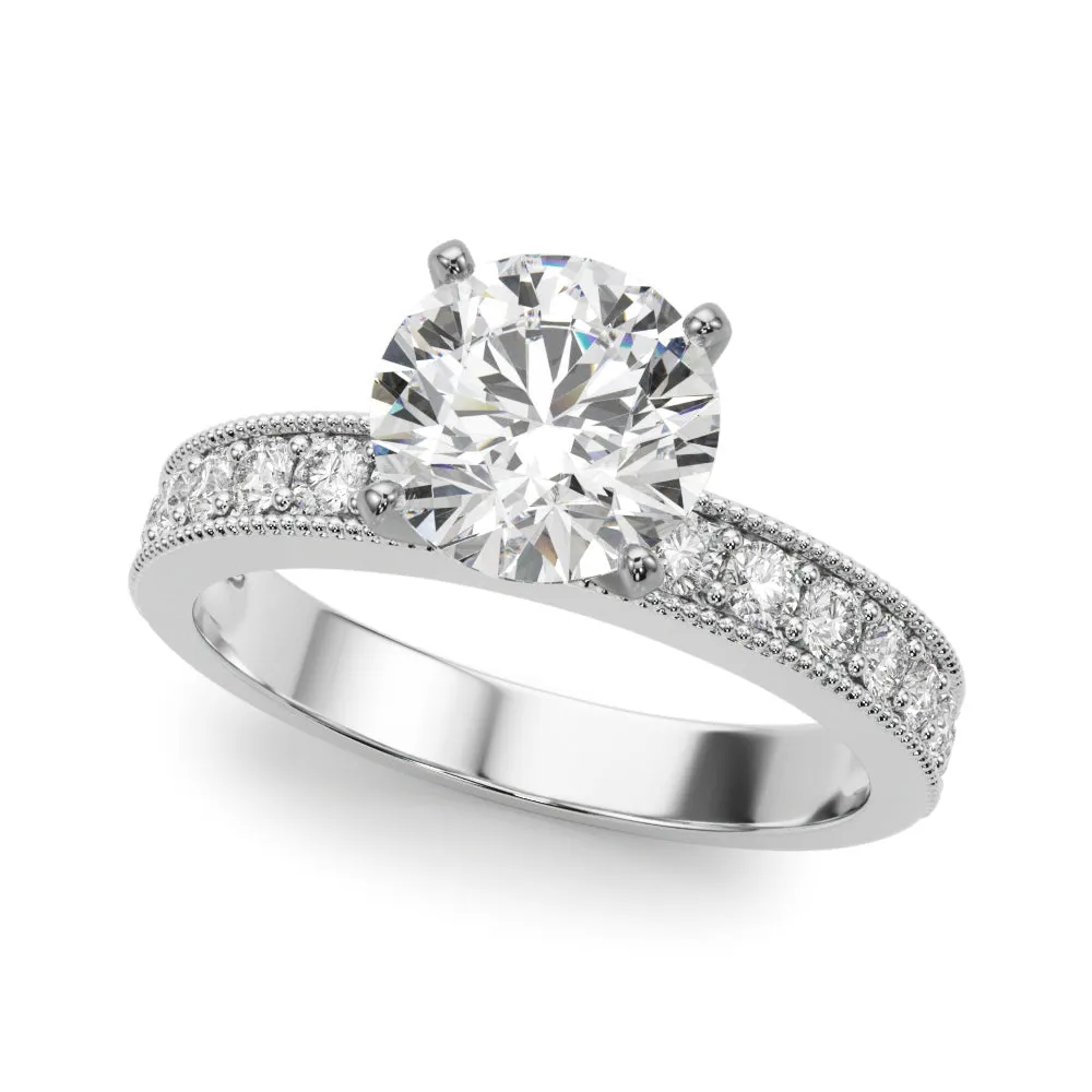 14K Top Set Vintage Engagement Ring