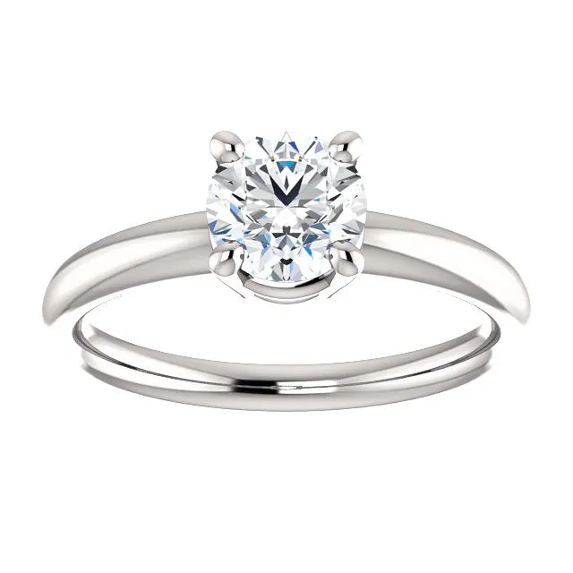 14K White Gold Round Engagement Ring 122231:496:P