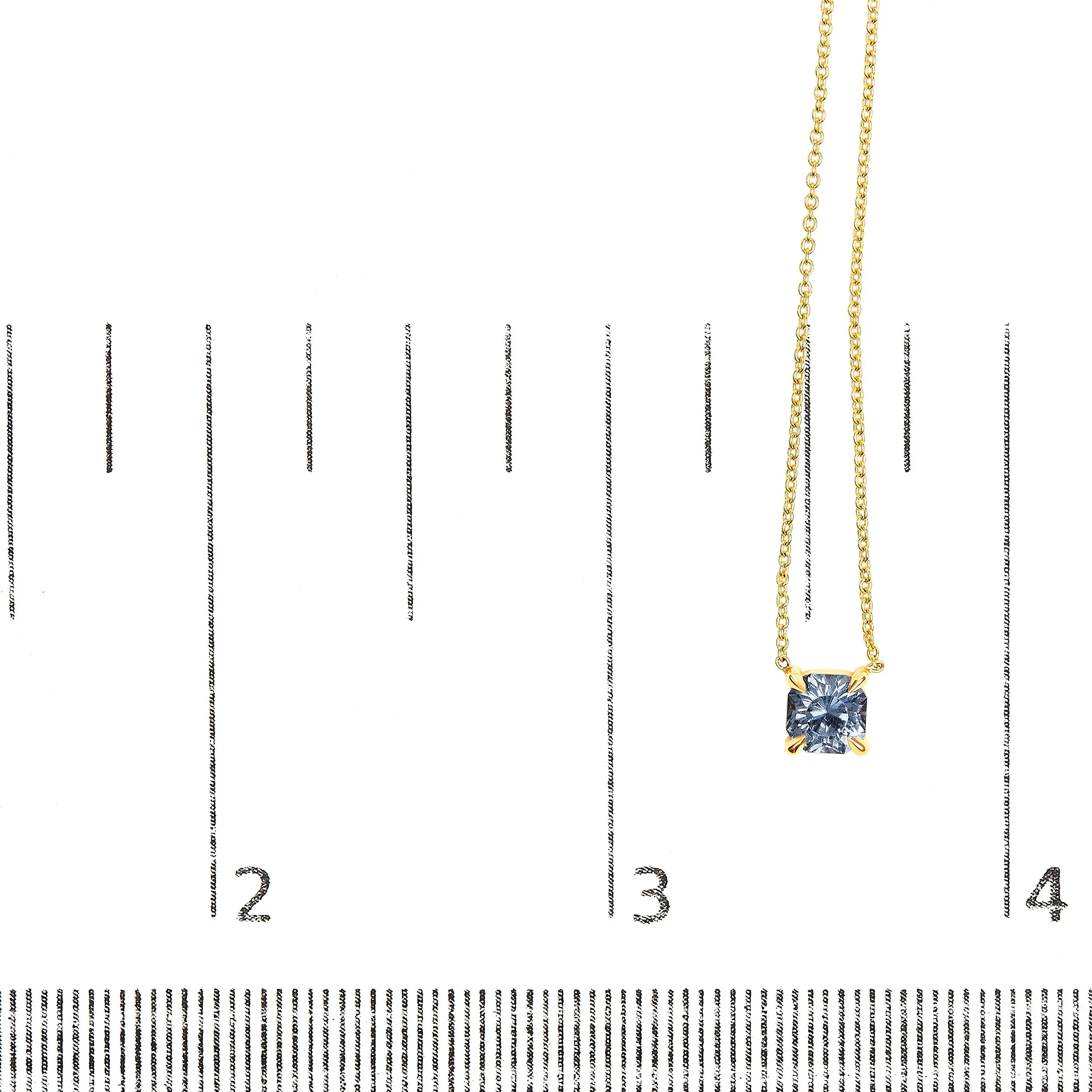 14k Yellow Gold 4/5 Cttw Natural Cushion Cut Blue Sapphire Solitaire Pendant Necklace