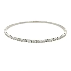 14KW Diamond Flexi-Bangle Tennis Bracelet w/ 1.50 ctw