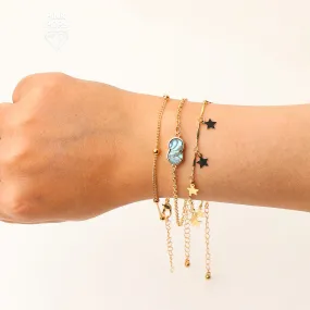 3 in 1 Black & Golden Star Bracelet