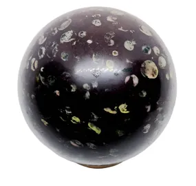 310G Black Plum Blossom Jade Crystal Sphere