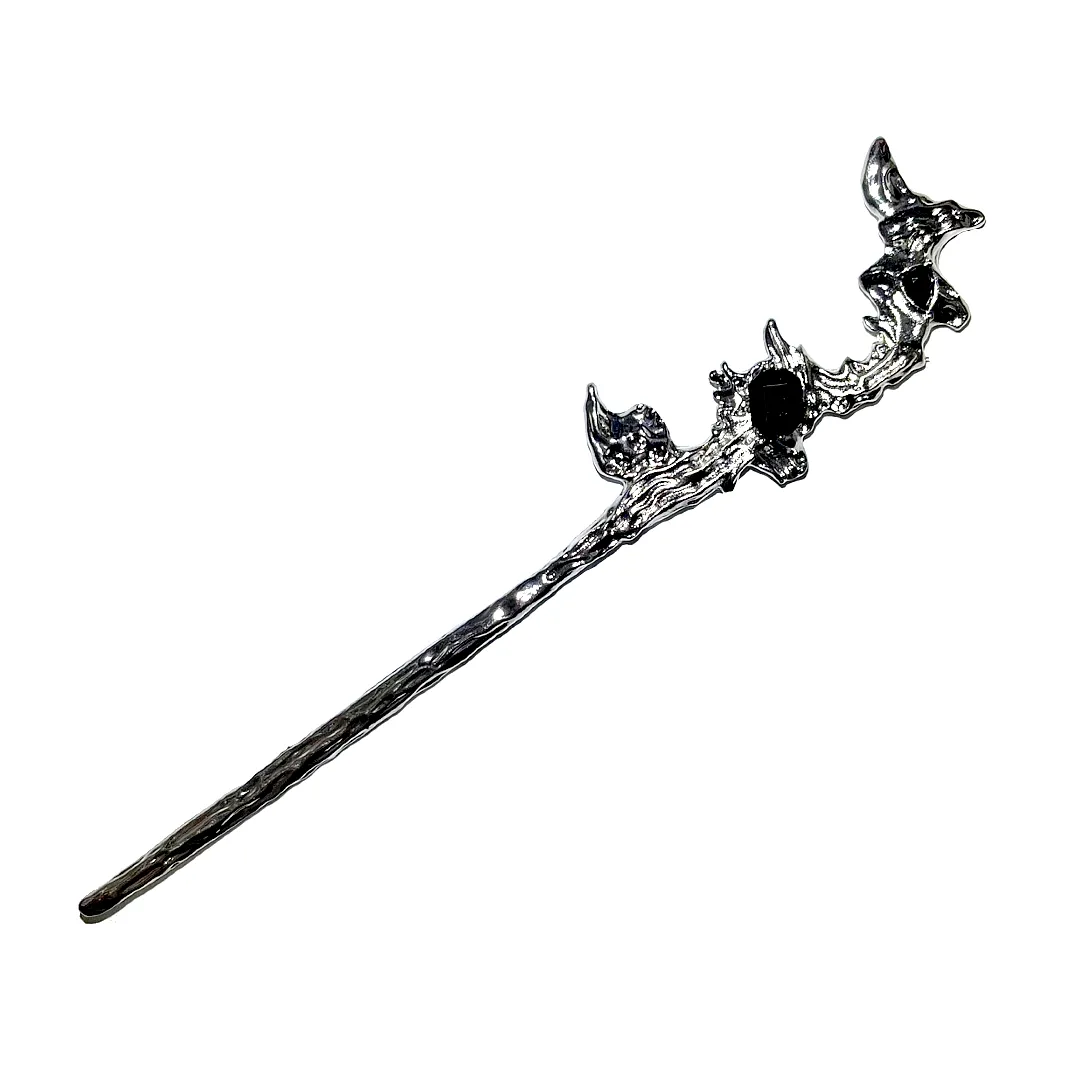 [3AMGANG] Seasonless Silver black cubic geometry ornamental hairpin