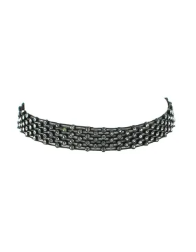 4 Layer Diamante Stone Mesh Cord Choker