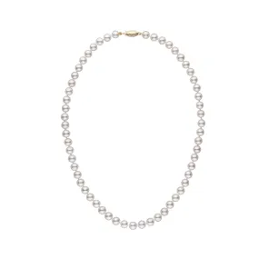 6.0-6.5 mm 16 Inch White Akoya AAA Pearl Necklace