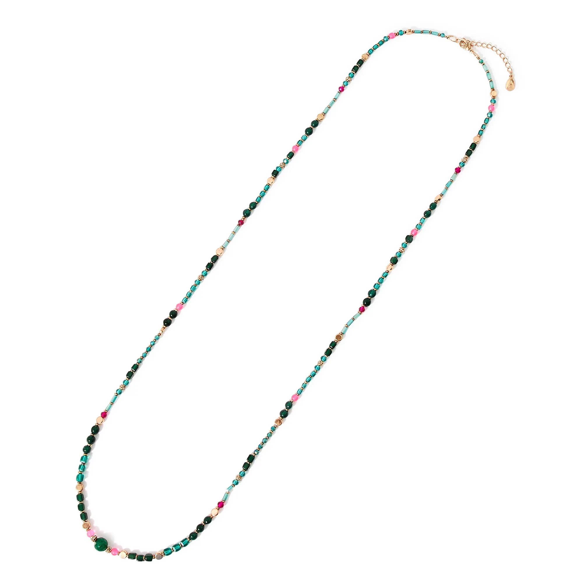 Accessorize London Women's Multi Willow Long Skinny Beaded Rope Necklace