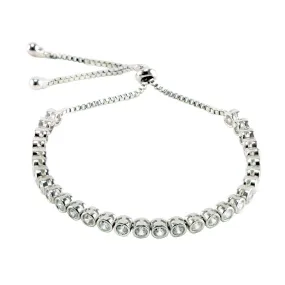 Addian Round CZ Slider Bracelet