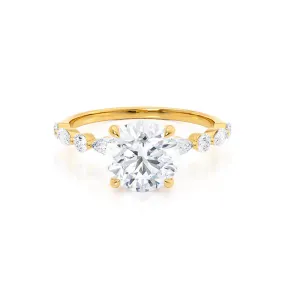 ALLURE - Round Diamond Scatter 18k Yellow Gold Engagement Ring