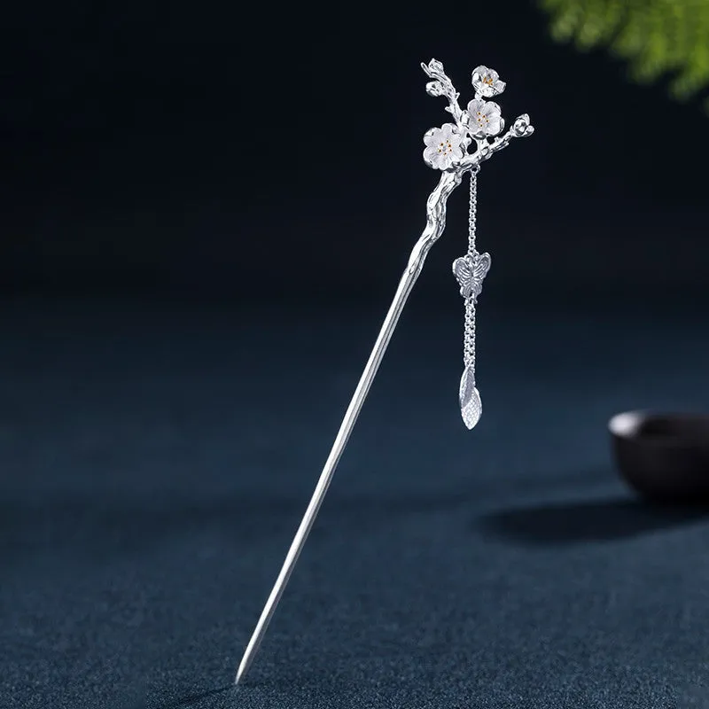 Ancient Style Twelve Flower Gods Sterling Silver Hairpin