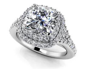 Andrea Love Cushion Cut Diamond Engagement Ring with 2.62 ct. (2.00 ct. center diamond)