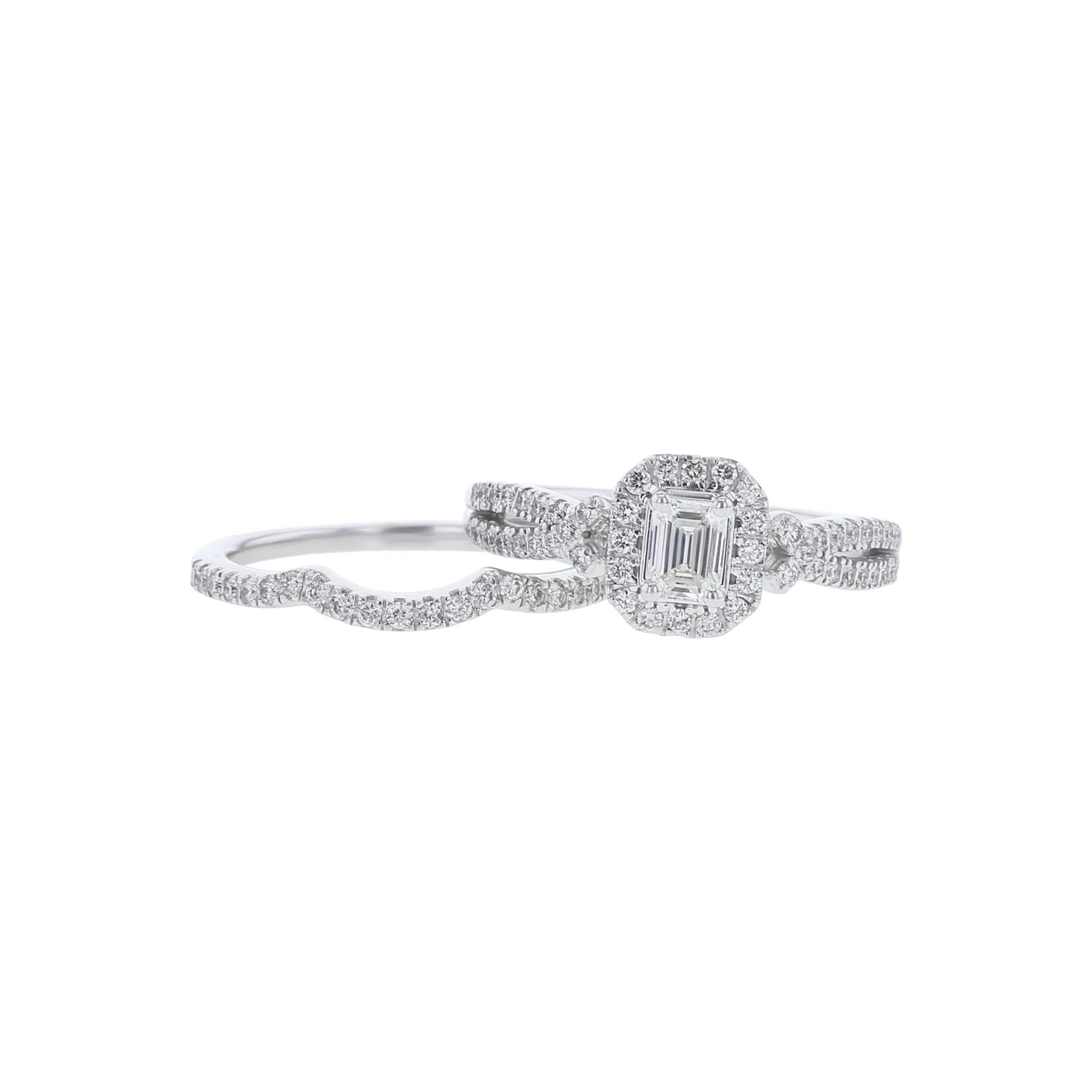 Aster Emerald Cut Ready for Love Diamond Engagement Ring