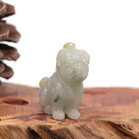 Baikalla™ Natural Jadeite Jade Shar Pei Dog Carving, Collectibles