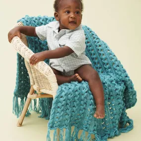 Bernat Hairpin Lace Crochet Baby Blanket