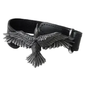 Black Raven Wings Outstreched Wriststrap