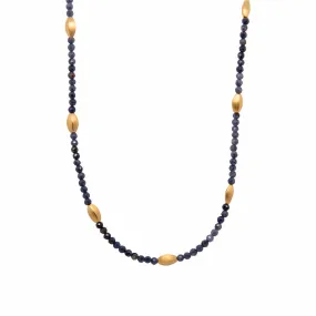 Bliss Shaded Sapphire 24K Gold Vermeil Necklace