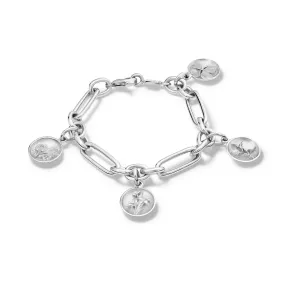 British Isles Charm Bracelet Silver