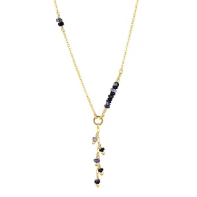 Cascade Lariat Necklace ~ Sapphire