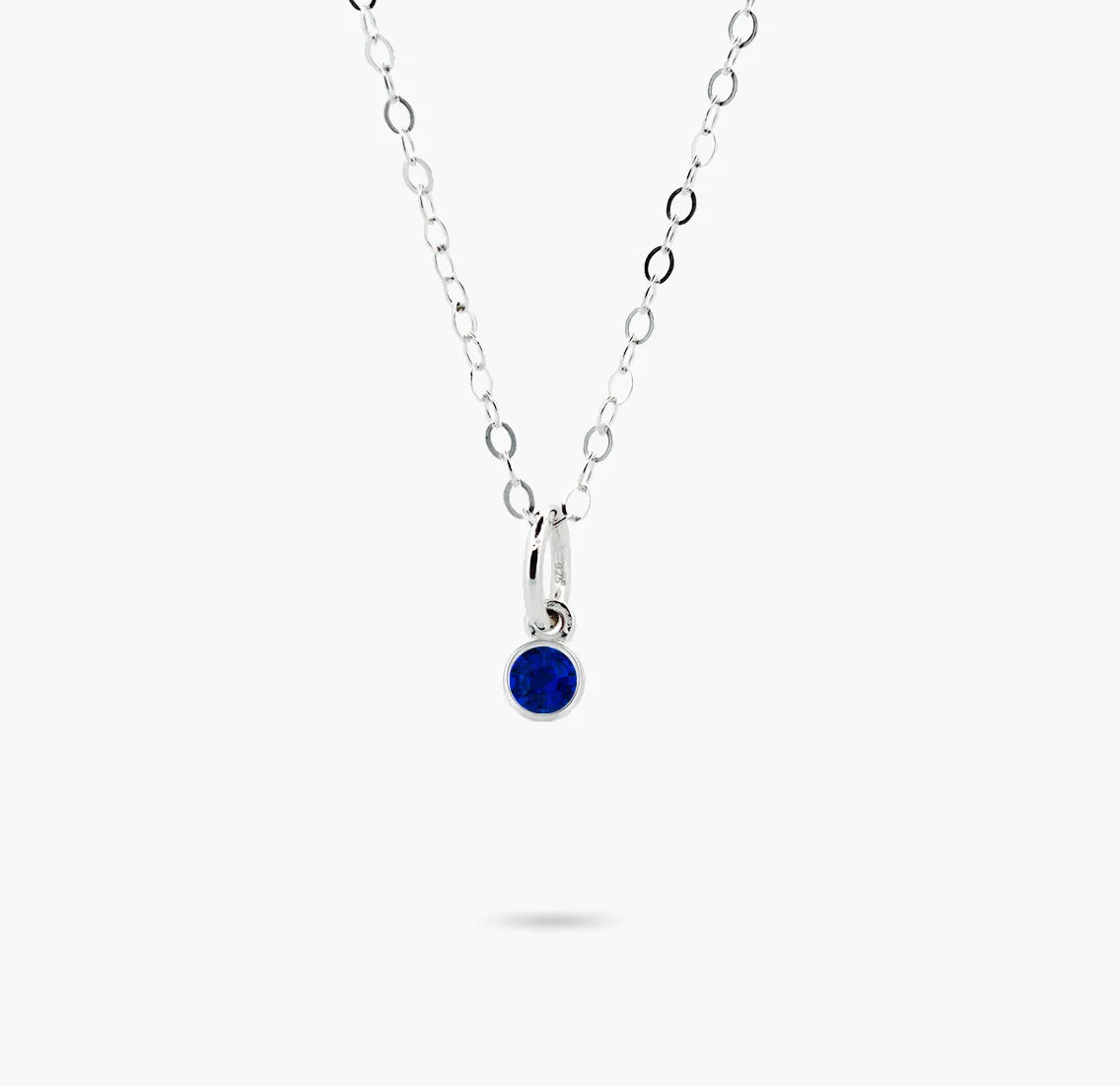 Celebration Bezel Set Necklace - Sapphire