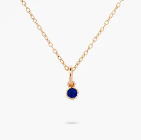 Celebration Bezel Set Necklace - Sapphire