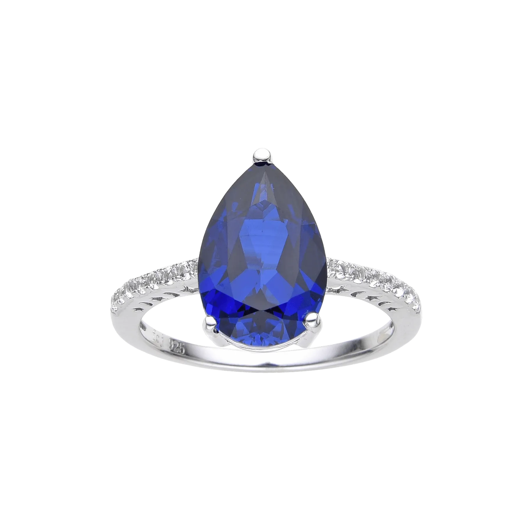 Ceylon Sapphire Teardrop Ring