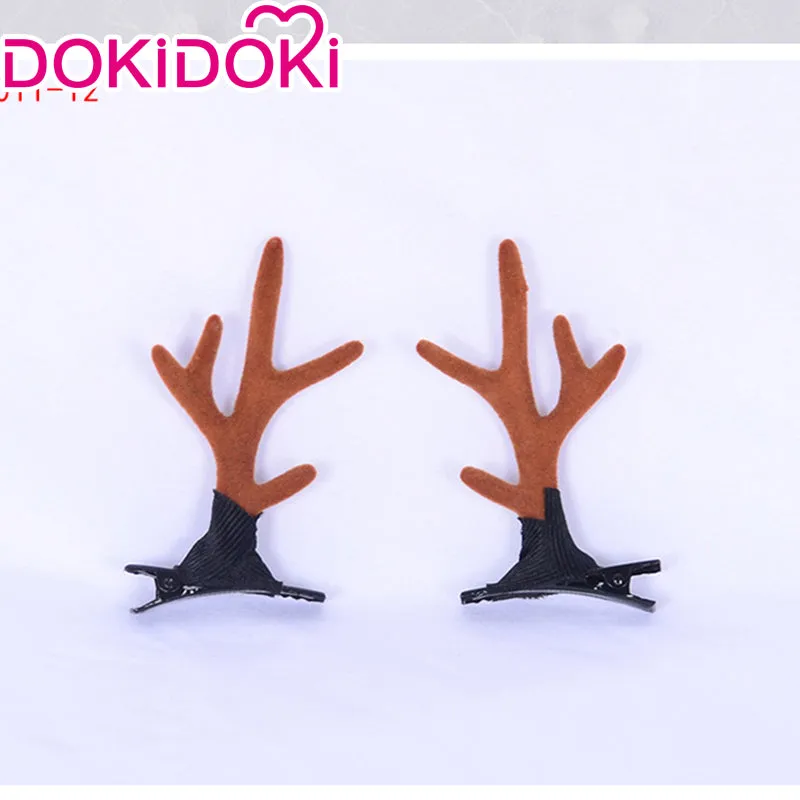 DokiDoki Cosplay Deer Ear Headwear Cute Headband Christmas Antlers Clip Flower Hairpin