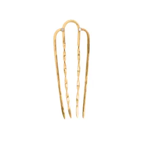 Effortless Twist Hair Fork in Bronze - Small | Available to ship January 7, 2025