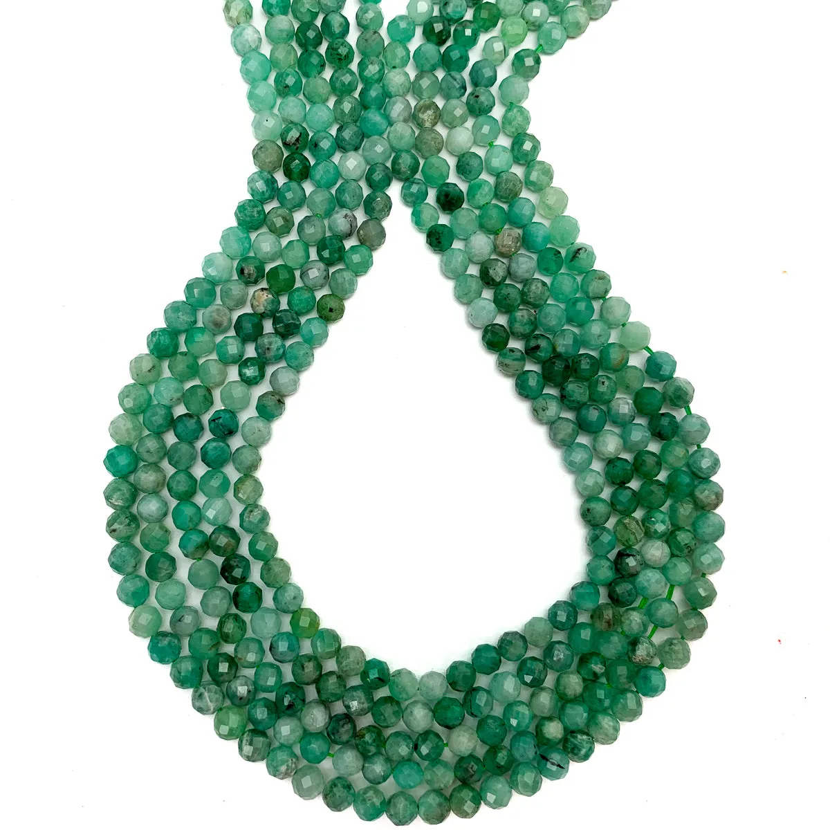 Emerald Columbia 4mm Faceted Rounds