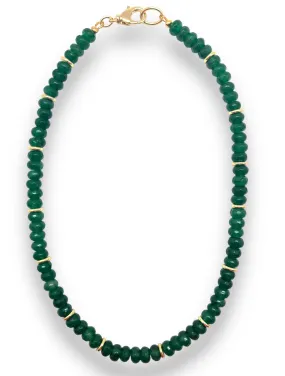 Emerald Jade Beaded Necklace