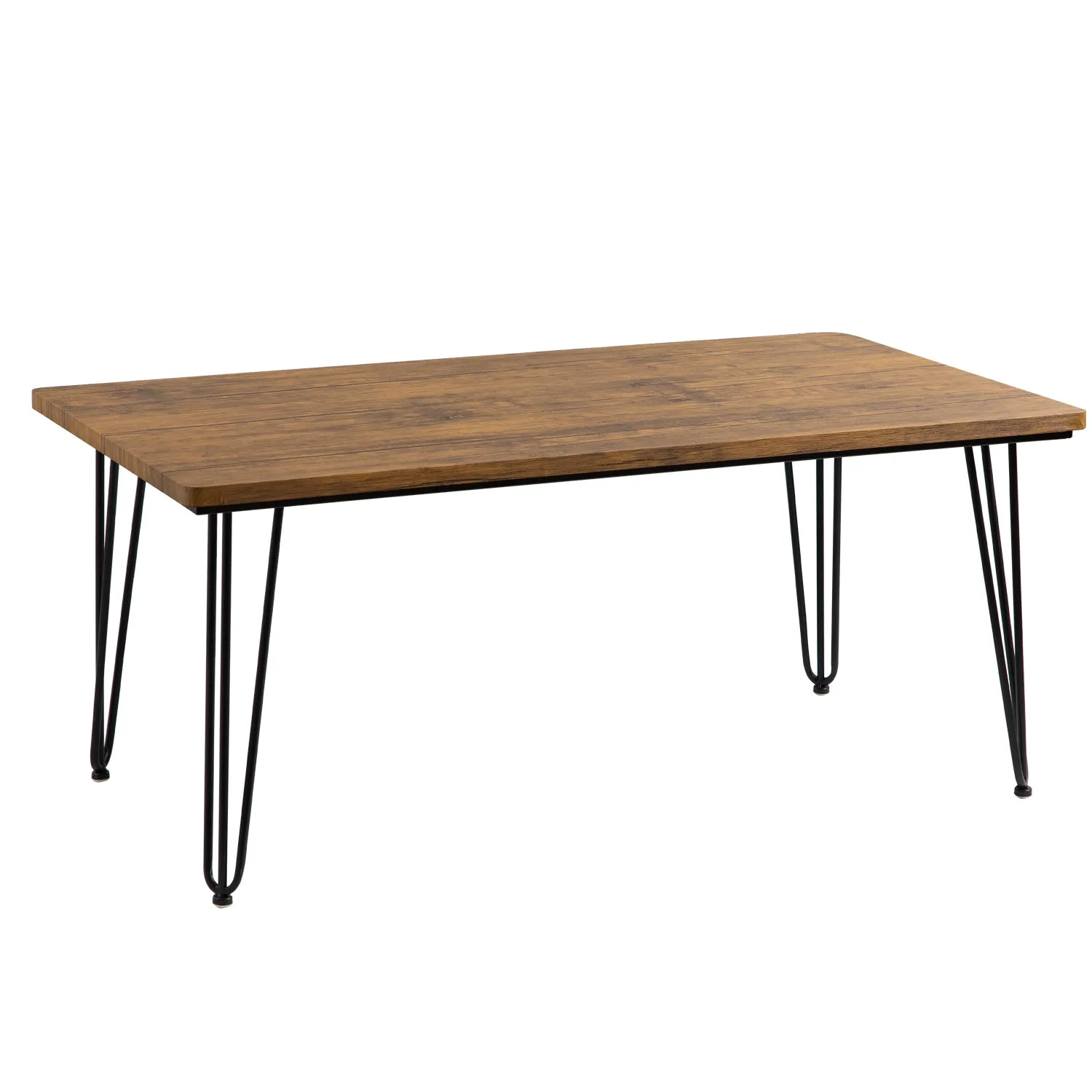 Eros Vintage Style Manufactured Wood Coffee Table, With Hairpin Legs