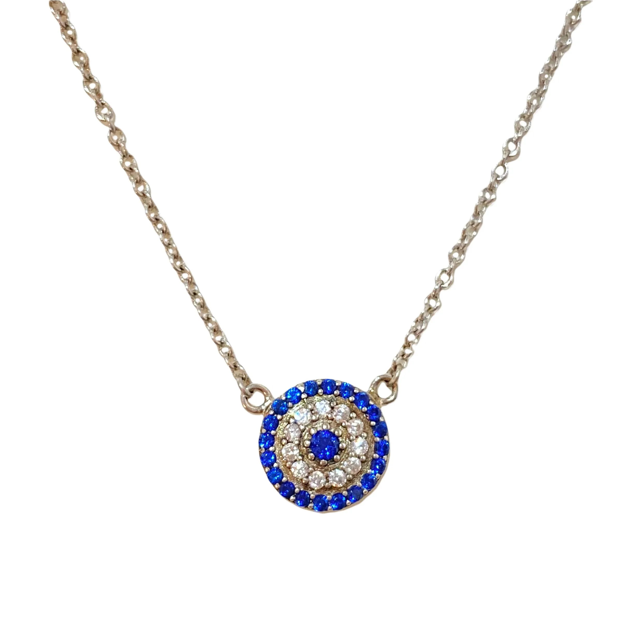 Evil Eye Medium Disc Necklace