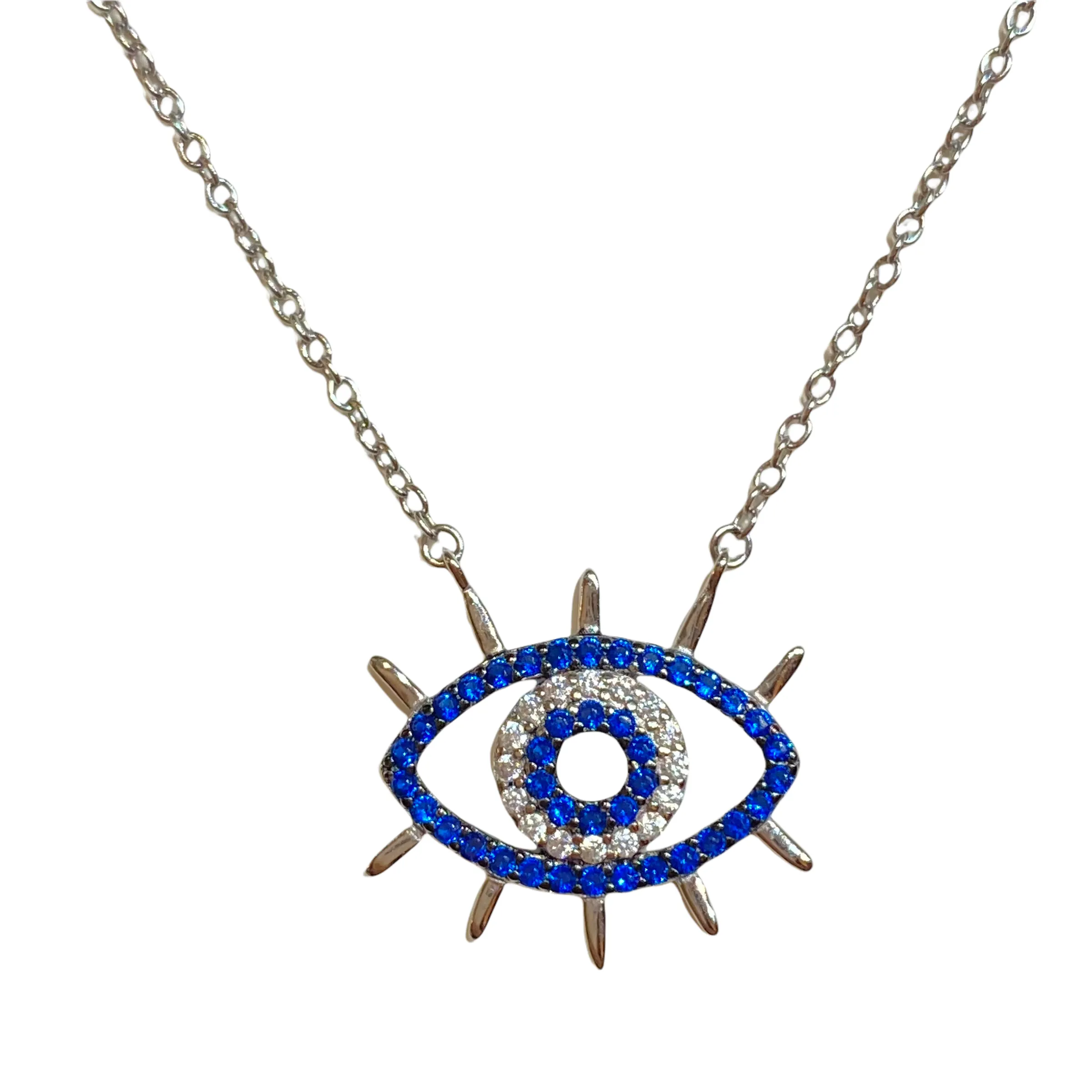 Evil Eye Spikes Necklace