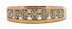 Exquisite Dual-Tone Gold and Diamond Ring - Pre-Loved Elegance TDW 0.15ct