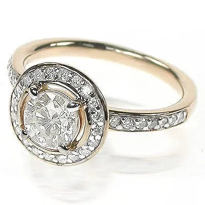 Fabulous 0.70 CT Round Cut Diamond Engagement Ring in 14KT Yellow Gold