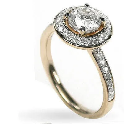 Fabulous 0.70 CT Round Cut Diamond Engagement Ring in 14KT Yellow Gold