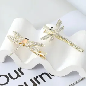 Fashion Women's Diamond Dragonfly Barrettes Creative