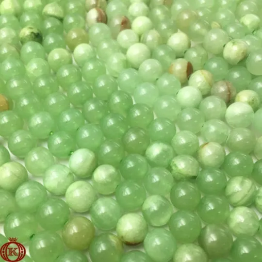 Flower Jade Beads Smooth Round