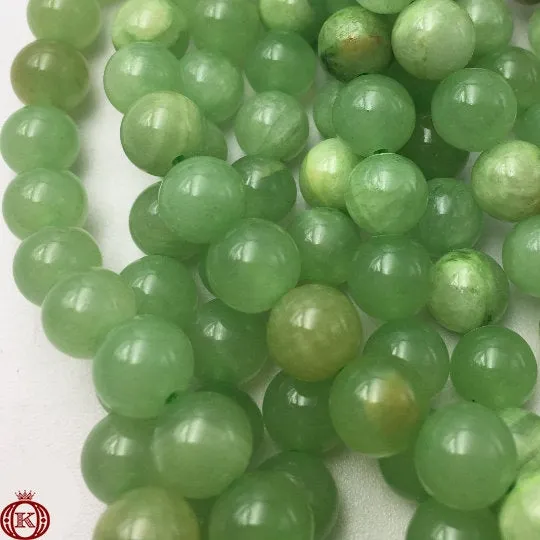 Flower Jade Beads Smooth Round