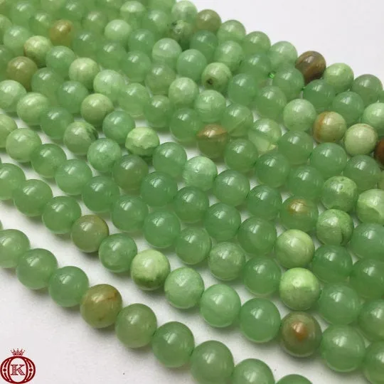 Flower Jade Beads Smooth Round