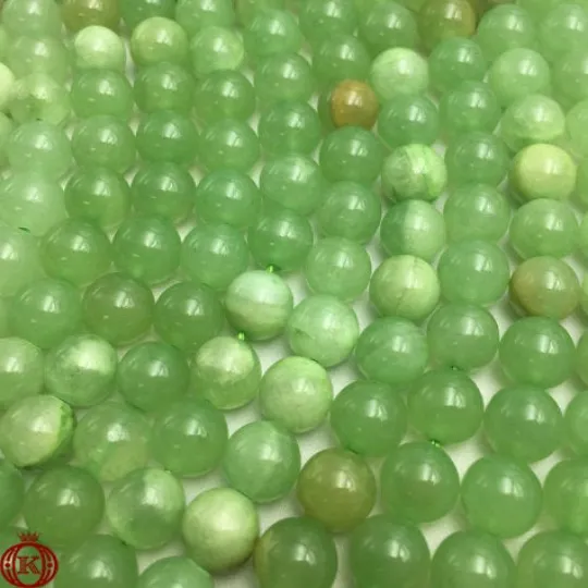 Flower Jade Beads Smooth Round