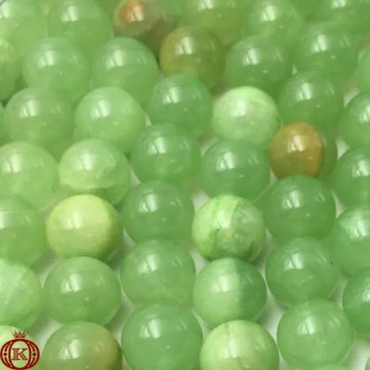 Flower Jade Beads Smooth Round