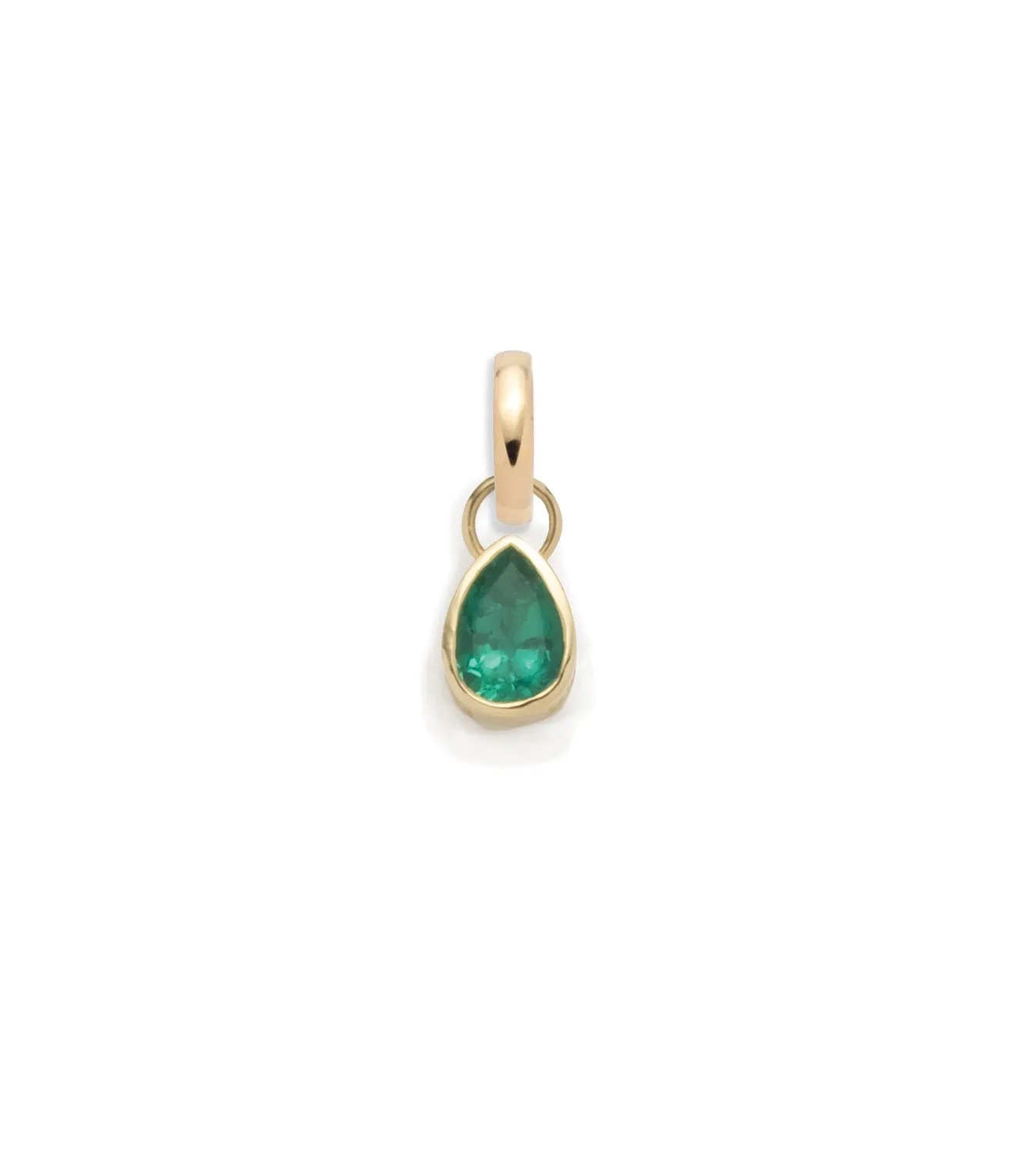 Forever & Always a Pair - Love : 0.8ct Gemstone Pear Pendant with Oval Push Gate