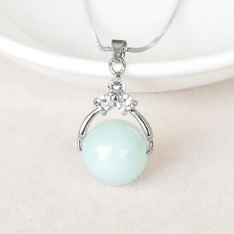 Fortune's Favor Sterling Silver Jade Pendant Necklace