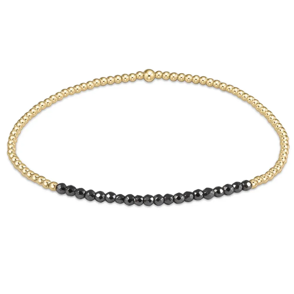 Gold Bliss 2mm Bead Bracelet - Gemstone