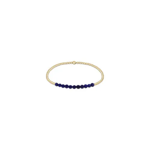 Gold Bliss 2mm Bead Bracelet - Gemstone