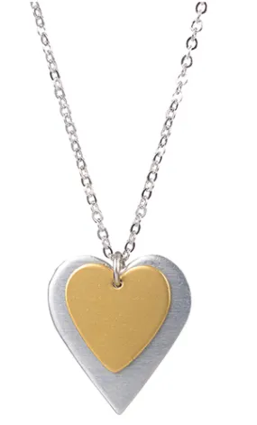 Gold Over Silver Heart Pendant