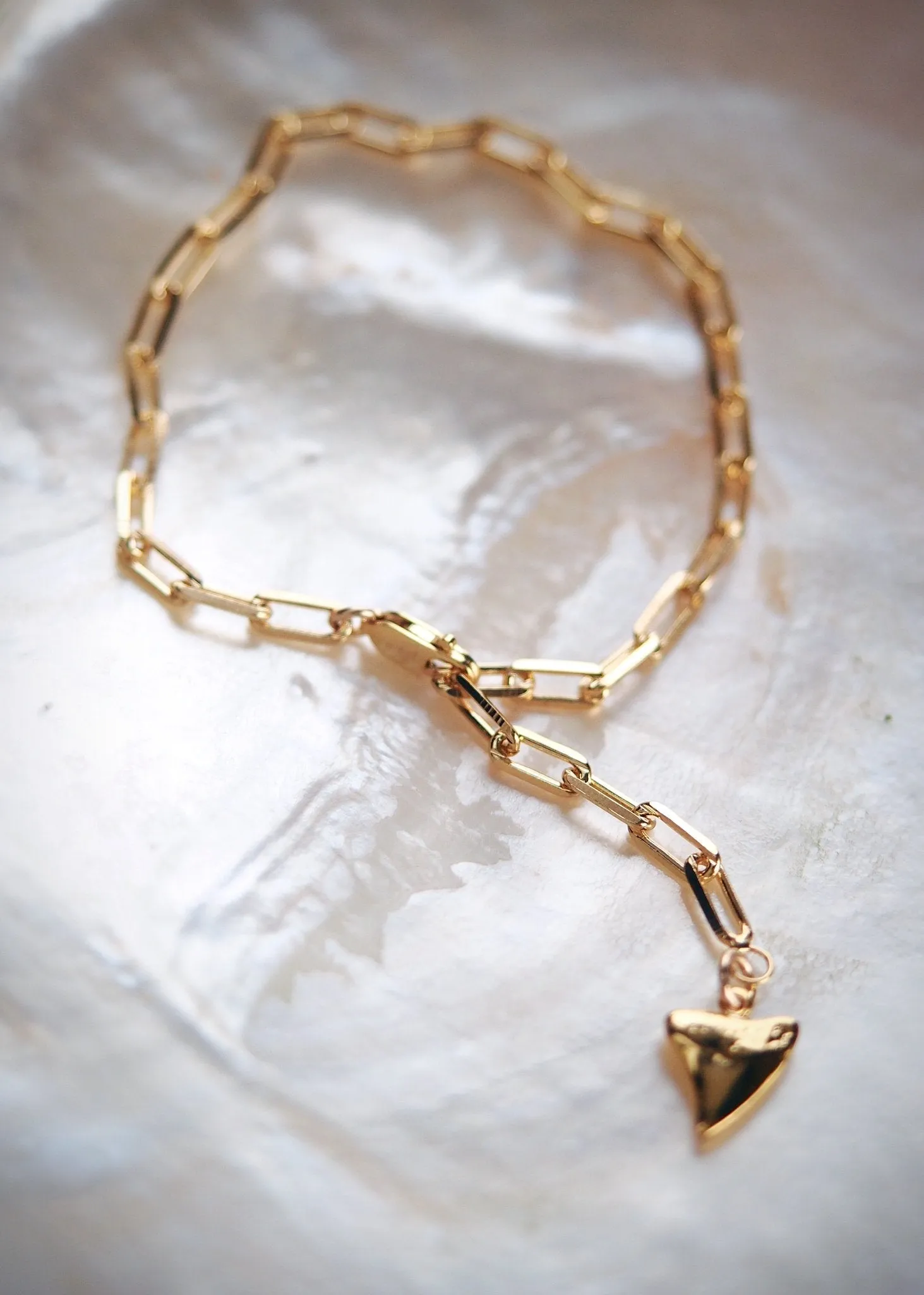 Gold Paperclip Link Chain Bracelet - Kaiea